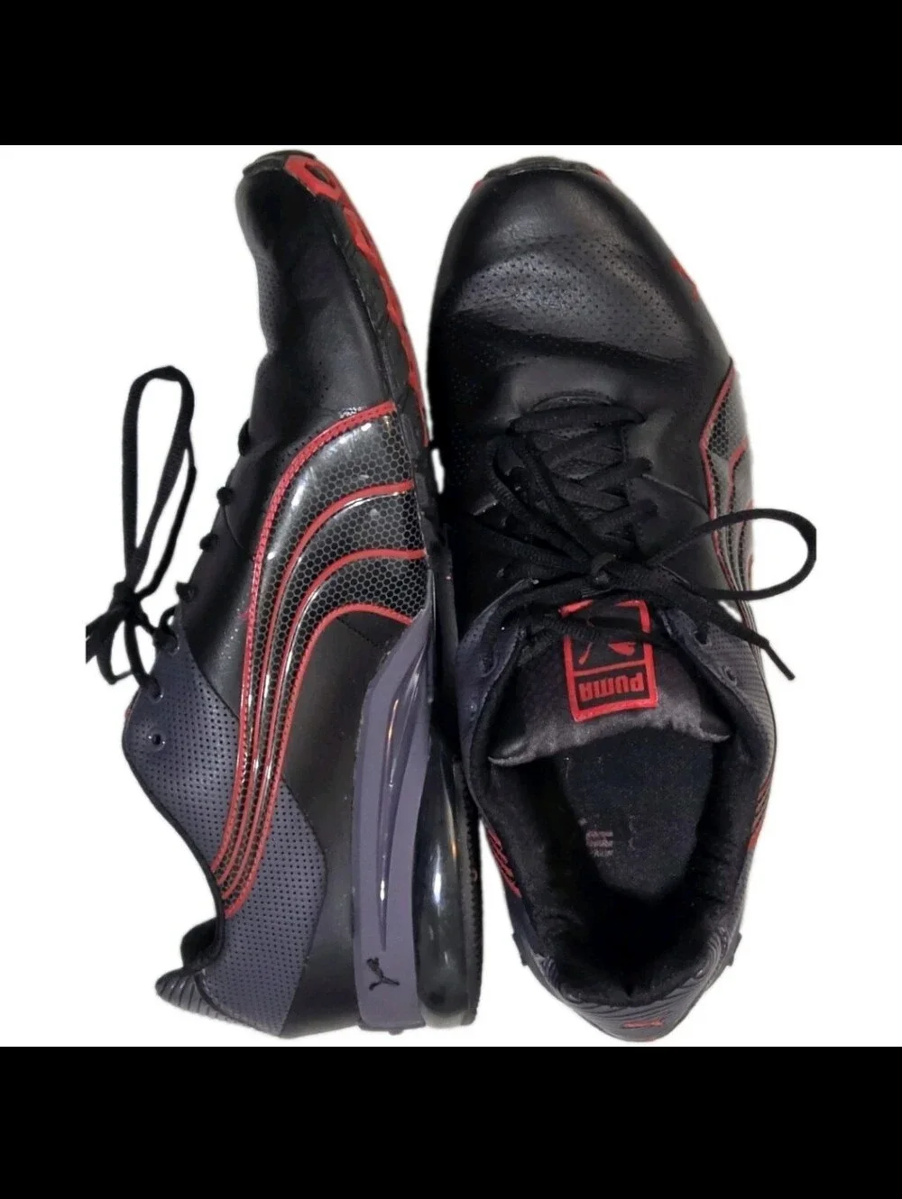 Puma Mens Viz Runner Black Casual Shoes Sneakers, Size 13, Great Shape+Real Pics